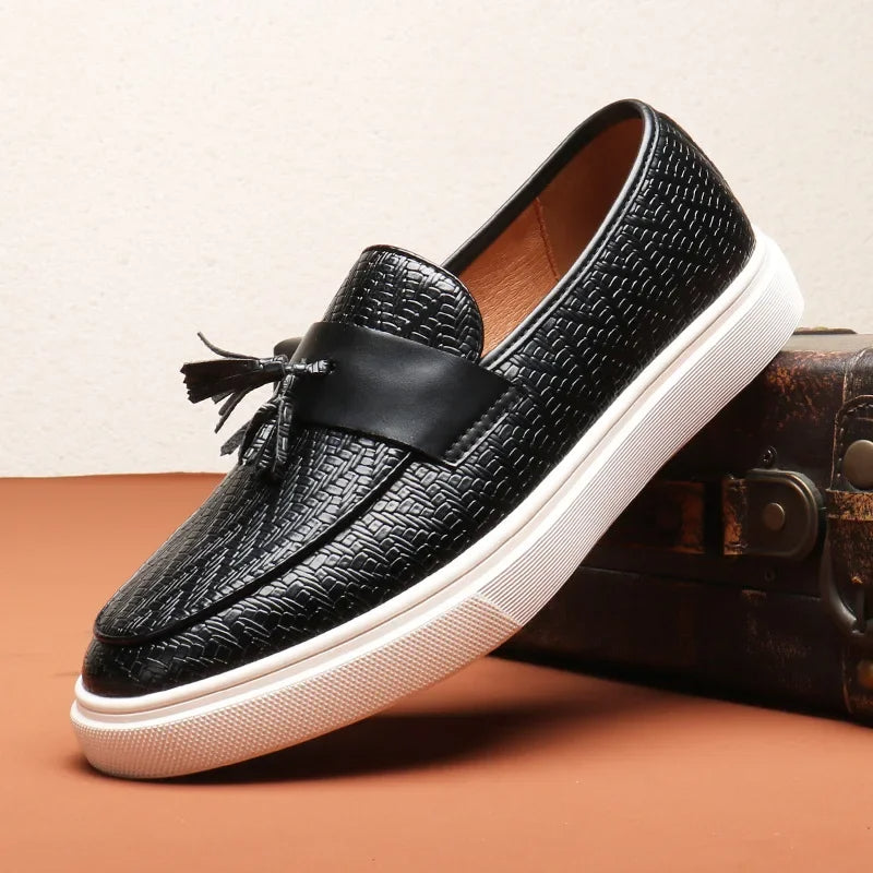 Luciano Woven Leather Loafers