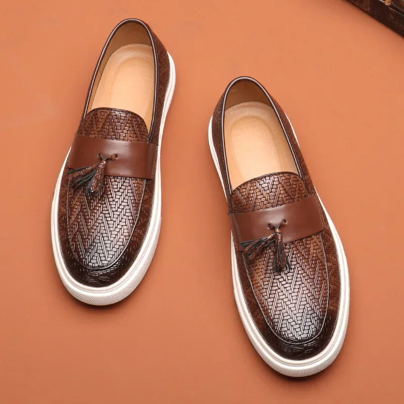 Luciano Woven Leather Loafers