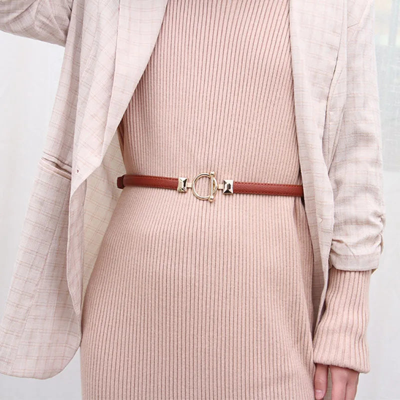 Francesca Valentina Leather Buckle Belt