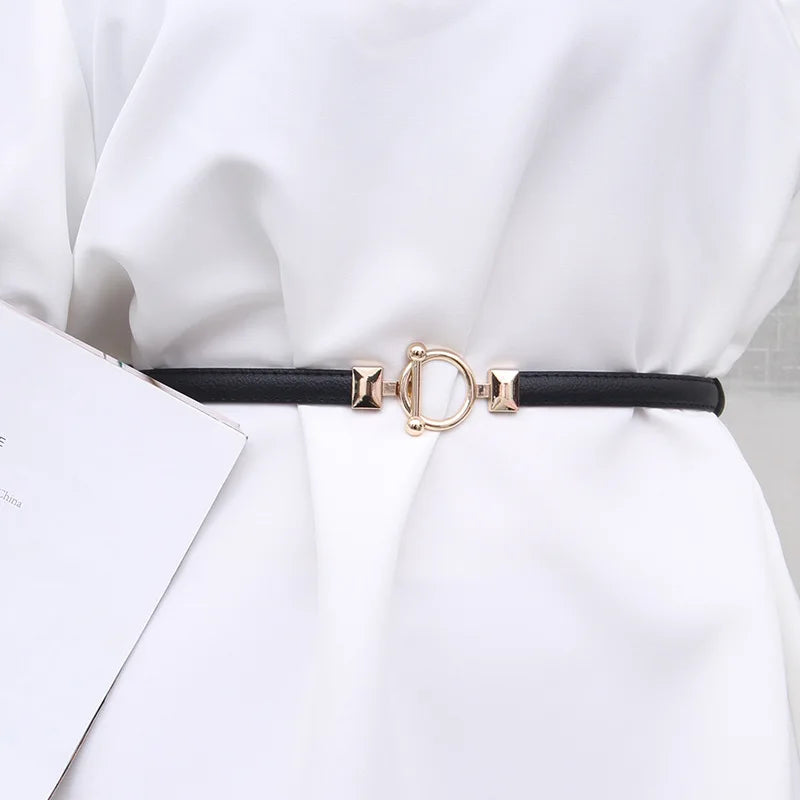 Francesca Valentina Leather Buckle Belt