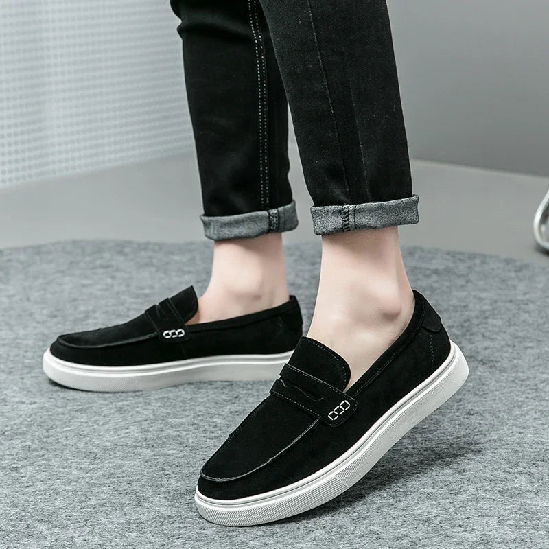 Loafer Sneakers in Suede with Bianco Sole