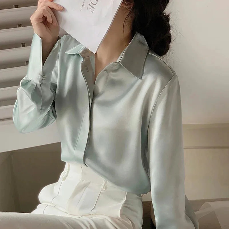 ELISA-MONACO SATIN BLOUSE